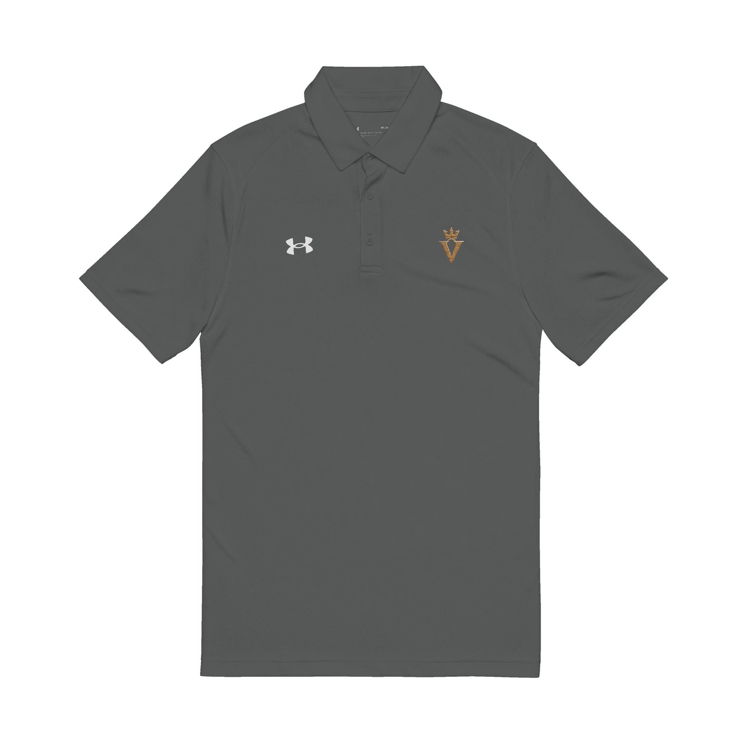 Custom Polos – Under Armour® x Verzaa Men's Embroidered Polo Shirt (Grey)