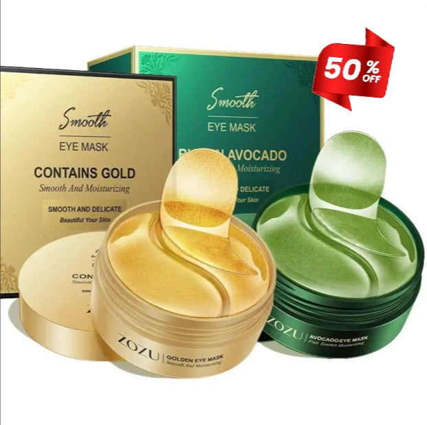 60pcs / 120pcs Avocado Golden Collagen Eye Mask – Brighten, Hydrate & Revive Tired Eyes
